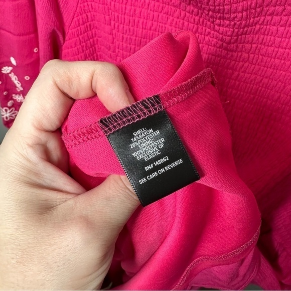 Torrid Mini Crinkle Gauze Blouson Sleeve Dress In Cabaret Pink - Picture 5 of 5